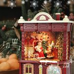A**  B/O light up & swirling glitter house with warm white led  BL0725