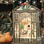 A**  Water Glittering Christmas Swirling House BL8905