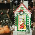A**  Water Glittering Christmas Swirling House BL8887-ST1