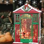 A** Water Christmas light up & swirling glitter Villa  BL8905