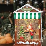 A** B/O light up & swirling glitter coffee shop with warm white led  BL88262- A