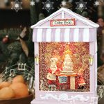 A** B/O light up & swirling glitter coffee shop with warm white led BL88262- C