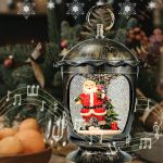 A** Glitter Water Lantern Globe Led Lantern Santa Scene Christmas plastic  BL8868-ST1