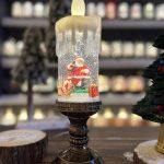 Water Glittering & Swirling Christmas Candle   BLX-CS01