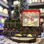 Water Glittering & Swirling Glorious Christmas Train  BLY-TS01
