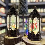 Water Glittering & Swirling Christmas Hexagonal Lantern   BLY6
