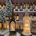Water Glittering & Swirling Christmas Church   BLX36-C
