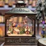Water Glittering Christmas Flat Lantern  BLXF2