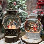 New Retro Christmas Glitter Gifts Musical Water Lantern BWOL23