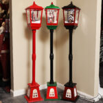 Medium Snowing streetlamp with lighting base BFLD19A