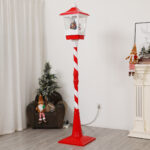 184cm Snowing Christmas Lamp Post  BLV184F-RW