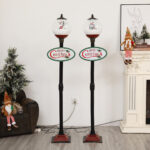 MINI Christmas Snowing Globular Floor Lamp   BLG134