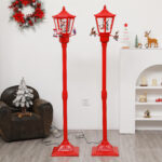 Snowing Christmas New Floor Lamp with rotating scenes outside the lamp TLD23C-2B