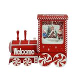 Snowing Christmas Old Fashion Train    BHC22C