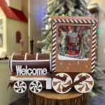 Snowing Christmas Old Fashion Train - Coffee   BHC22B